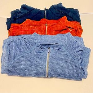 Lululemon Lot of 3 Live In Practice 1/4 Zip Lightweight Pullover Mens Sz XL